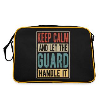 Guard Retro Geschenk - Retro Tasche - Schwarz/Gold - Hinten