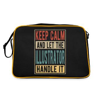 Cadeau rétro Illustrator - Sac Retro - noir/or - Dos