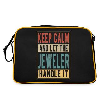 Juwelier Retro Geschenk - Retro Tasche - Schwarz/Gold - Hinten