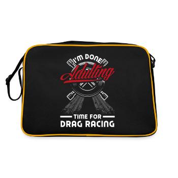 Funny Car Racing Car Racing Gift - Retro Bag - black/gold - Back
