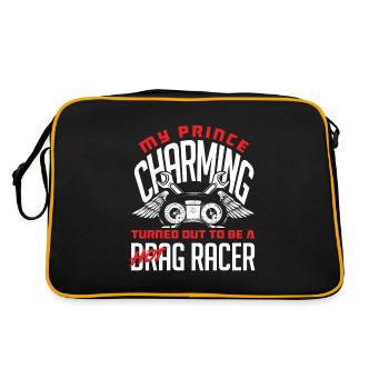 Funny Car Racing Car Racing Gift - Retro Bag - black/gold - Back