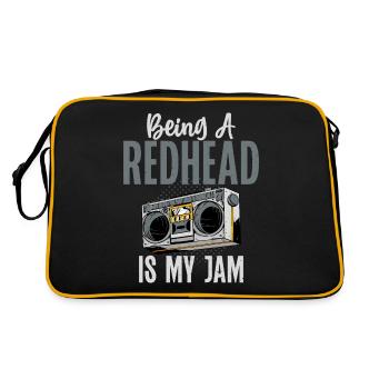 Redhead Gifts - Retro Tasche - Schwarz/Gold - Hinten