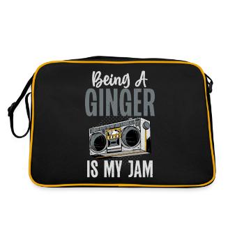 Redhead Gifts - Retro Tasche - Schwarz/Gold - Hinten