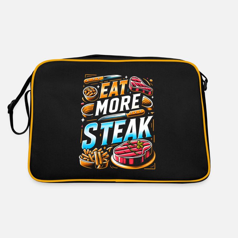 Mangez plus de steak 12 Sac Retro