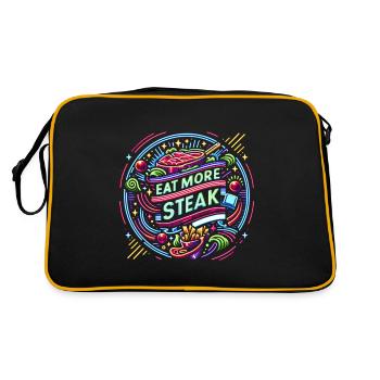 Mangez plus de steak 14 - Sac Retro - noir/or - Dos