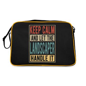 Landscaper Retro Gift - Retro Bag - black/gold - Back