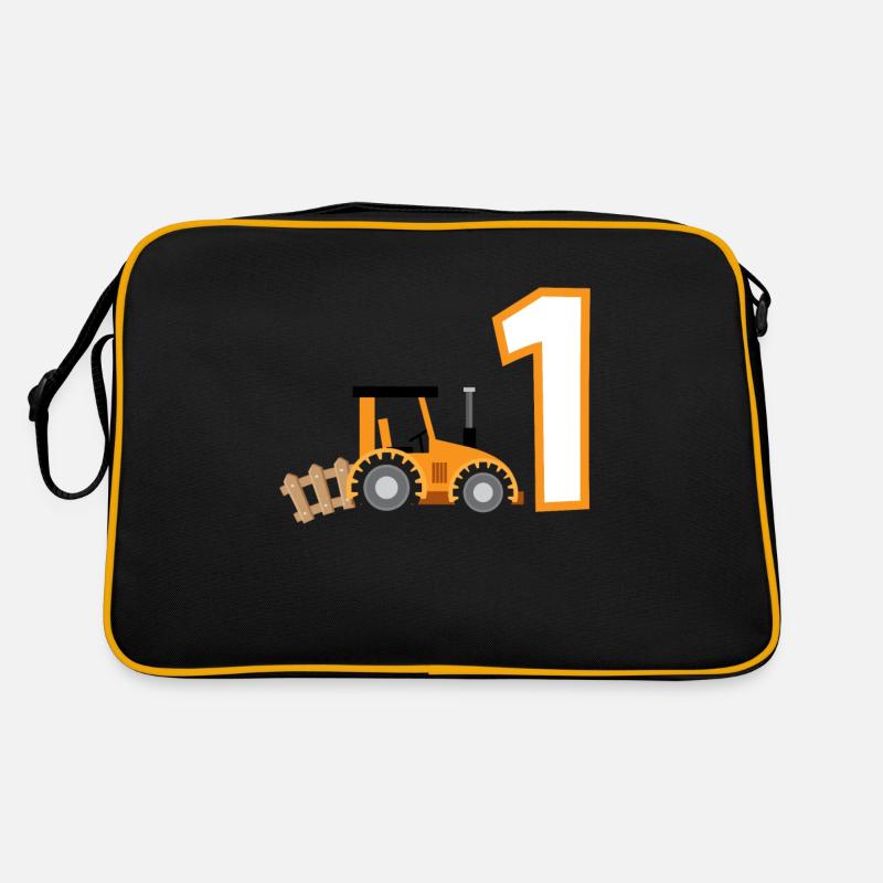 1. Geburtstag Traktor 1 Jahr Geburtstagsshirt Retro Tasche