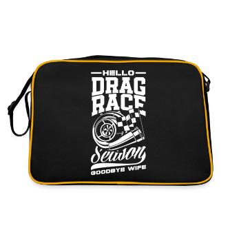 Funny Car Racing Car Racing Gift - Retro Bag - black/gold - Back