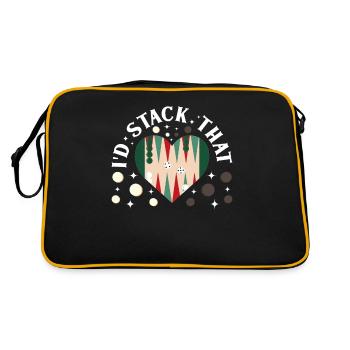 Board Game Funny Backgammon - Retro Bag - black/gold - Back