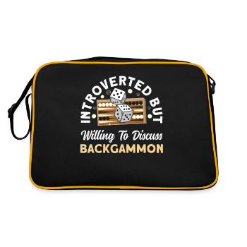 Board Game Funny Backgammon - Retro Bag - black/gold - Back