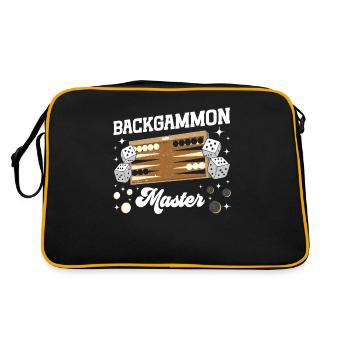 Jeu de société Backgammon drôle - Sac Retro - noir/or - Dos