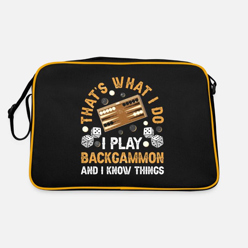 Board Game Funny Backgammon Retro Bag
