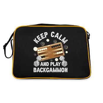 Jeu de société Backgammon drôle - Sac Retro - noir/or - Dos