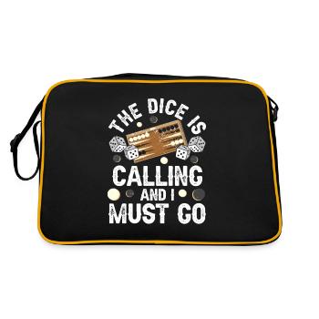 Board Game Funny Backgammon - Retro Bag - black/gold - Back