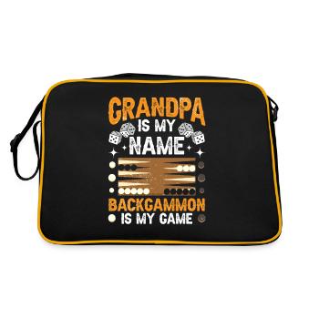 Board Game Funny Backgammon - Retro Bag - black/gold - Back