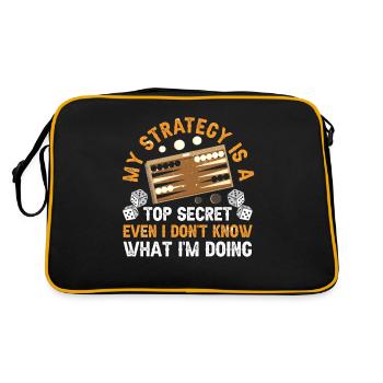 Board Game Funny Backgammon - Retro Bag - black/gold - Back