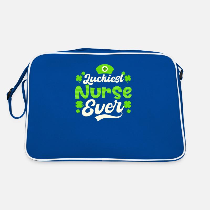 St Patricks Day Nurse Luckiest Nurse Ever Retro Bag