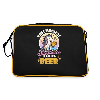 Licorne Substance magique appelée bière - Sac Retro - noir/or - Dos