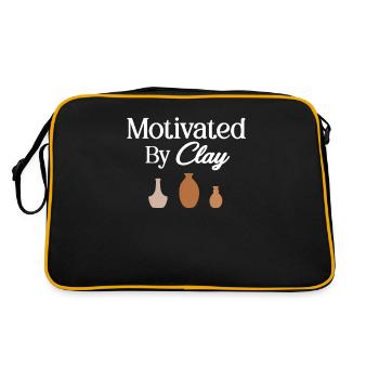 Motivated by clay funny pottery - Retro Bag - black/gold - Back