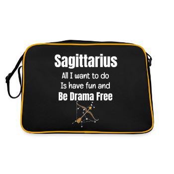 Sagittaire, je veux juste m’amuser et être libre de - Sac Retro - noir/or - Dos