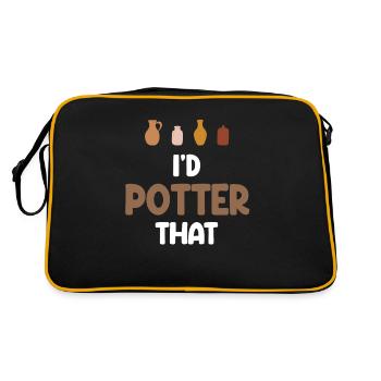 I would make this fun pottery artwork - Retro Bag - black/gold - Back