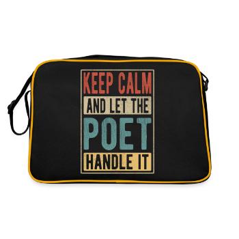 Poet Retro Geschenk - Retro Tasche - Schwarz/Gold - Hinten