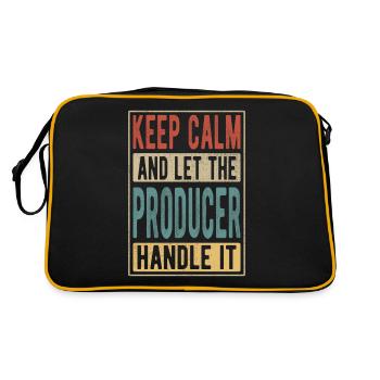 Produzent Retro Geschenk - Retro Tasche - Schwarz/Gold - Hinten