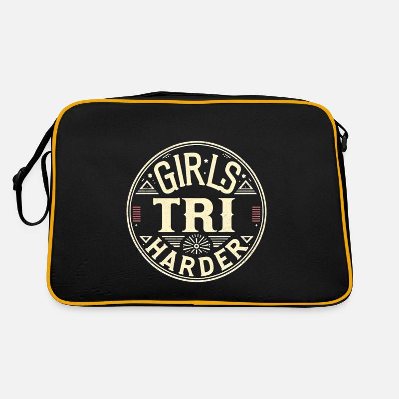 Girls Tri Harder 12 Retro Tasche