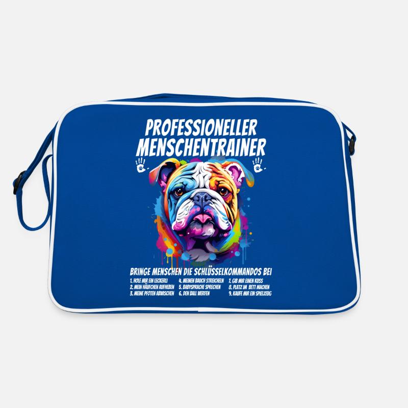 Professional Human Trainer Bulldog Dog Retro Bag