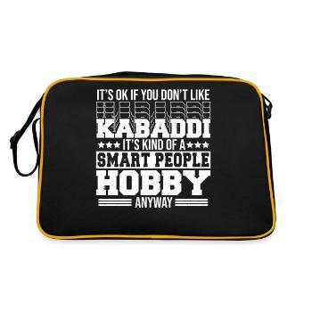 Gift for Kabaddi Lovers - Retro Bag - black/gold - Back