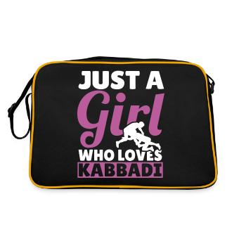 Gift for Kabaddi Lovers - Retro Bag - black/gold - Back