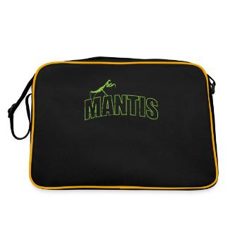 Mantis insect on the script - Retro Bag - black/gold - Back