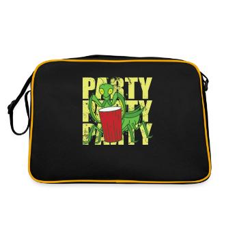 Party praying mantis with drink - Retro Bag - black/gold - Back