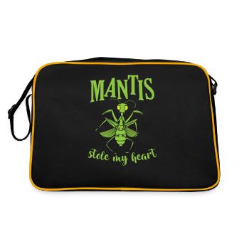 Mantis stole my Heart - Retro Bag - black/gold - Back