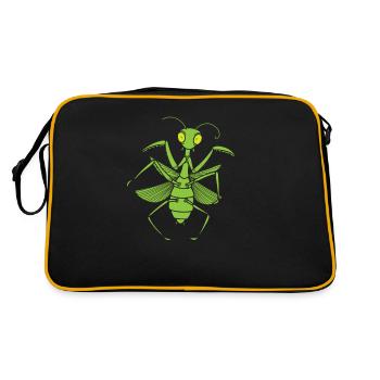 Insect Praying Mantis - Retro Bag - black/gold - Back