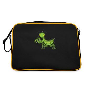 Praying mantis green beauty - Retro Bag - black/gold - Back