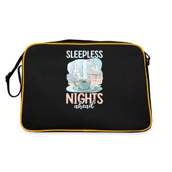 Future Dad Sleepless Nights Ahead - Retro Bag - black/gold - Back