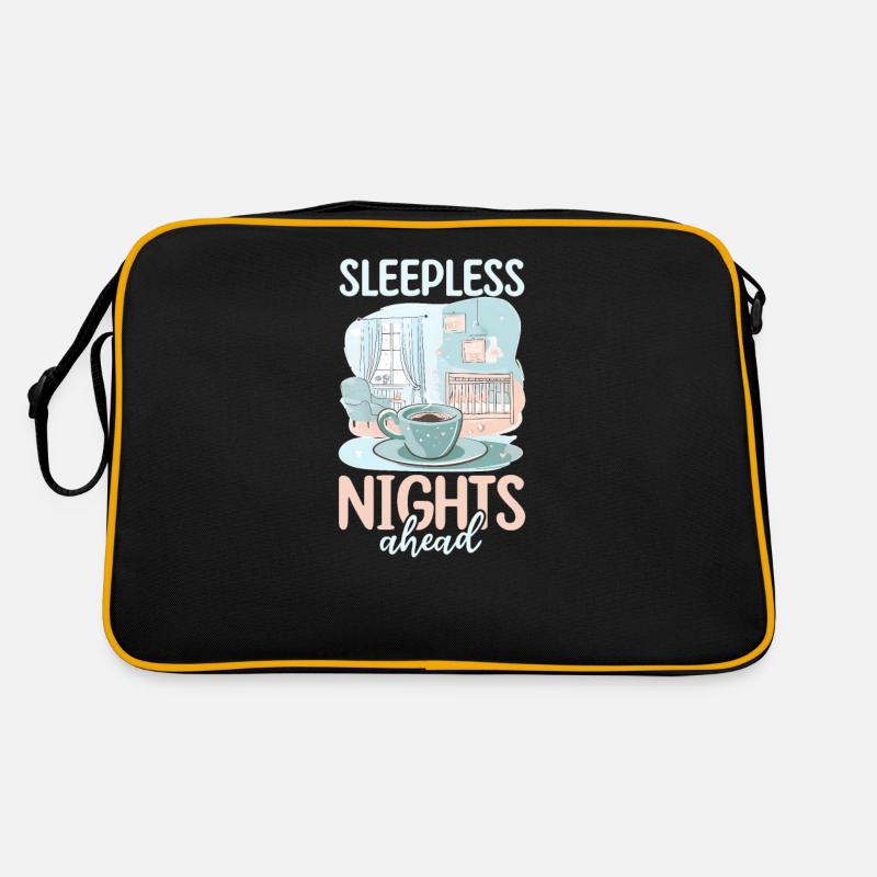 Future Dad Sleepless Nights Ahead Retro Bag