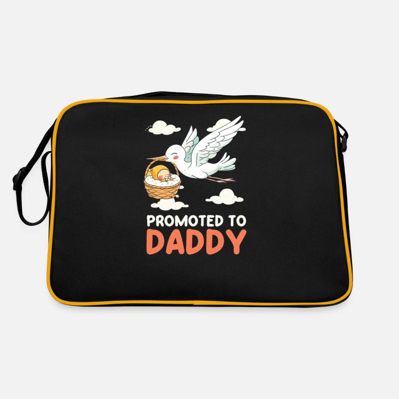 Future Dad Promoted To Daddy Retro Bag