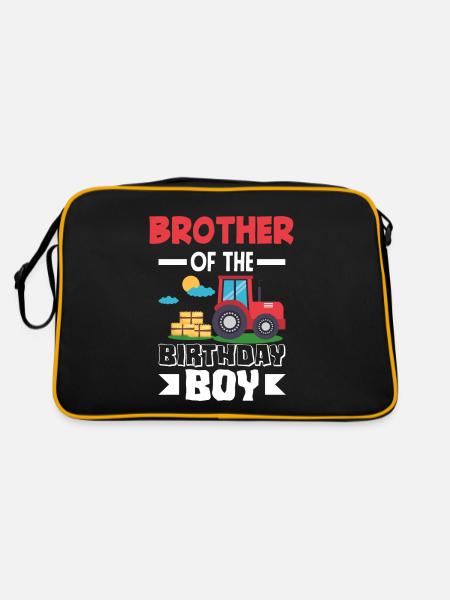Brother from Birthday Boy Tractor - Retro Bag - black/gold - Back