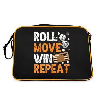 Board Game Funny Backgammon - Retro Bag - black/gold - Back