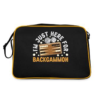 Board Game Funny Backgammon - Retro Bag - black/gold - Back