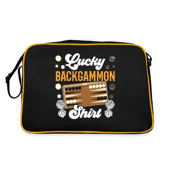 Board Game Funny Backgammon - Retro Bag - black/gold - Back