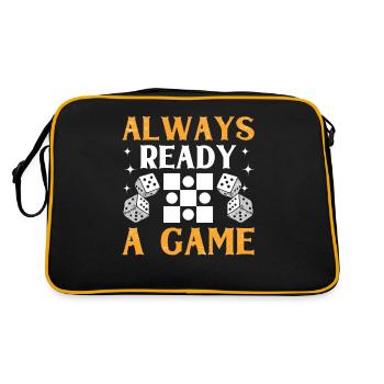 Board Game Funny Backgammon - Retro Bag - black/gold - Back