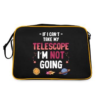 Si je ne peux pas emporter mon télescope avec moi, - Sac Retro - noir/or - Dos
