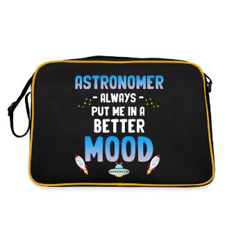 L’astronomie m’a toujours mis dans une meilleure - Sac Retro - noir/or - Dos