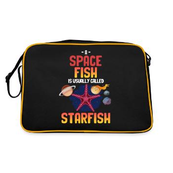 Un poisson de l’espace est généralement appelé une étoile de mer. - Sac Retro - noir/or - Dos