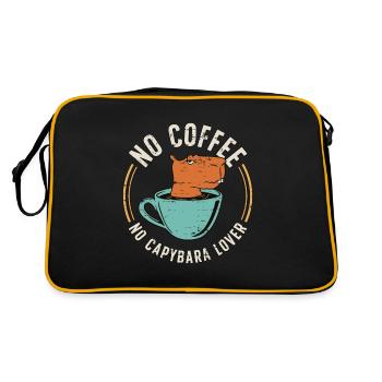Amateur de Capybara Pas de café Pas de rongeurs Amateur de café - Sac Retro - noir/or - Dos