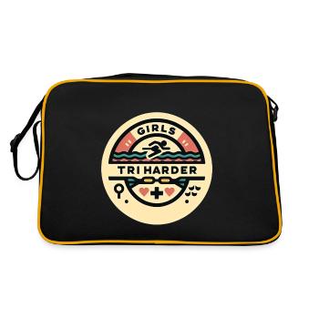 Girls Tri Harder 8 - Retro Tasche - Schwarz/Gold - Hinten