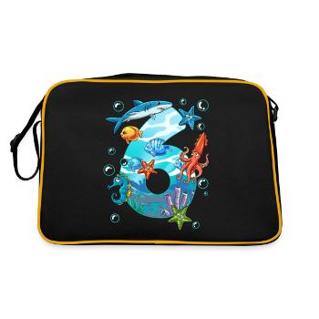 6e anniversaire créatures marines - Sac Retro - noir/or - Dos